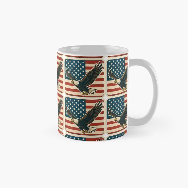 Item preview, American Bald Eagle Flying Over American Flag designed and sold by Homelesssquid's Stickers & More.