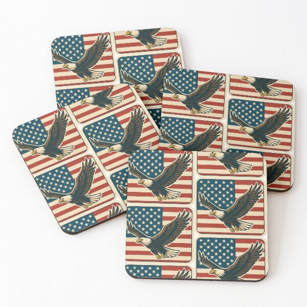 Item preview, American Bald Eagle Flying Over American Flag designed and sold by Homelesssquid's Stickers & More.
