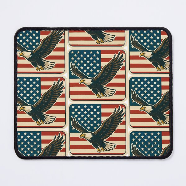 Item preview, American Bald Eagle Flying Over American Flag designed and sold by Homelesssquid's Stickers & More.
