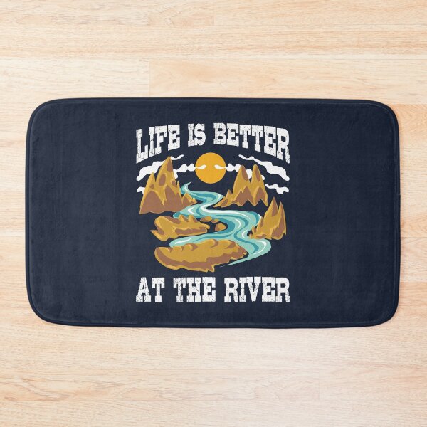 Item preview, Life Is Better at the River Quote – Mountain, Nature, Sun, Camping, Hiking, Outdoor Adventure Design designed and sold by Dmetalx Art Apparel.