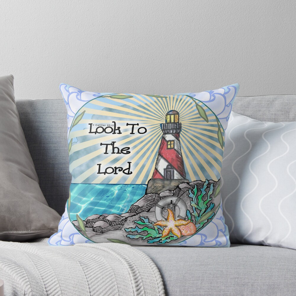Christian Lighthouse Pillow