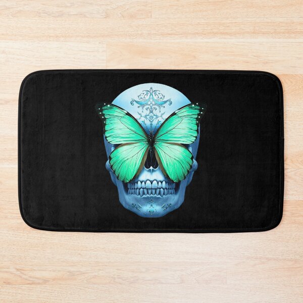 Item preview, Green Butterfly Skull designed and sold by TheSkullRoom.