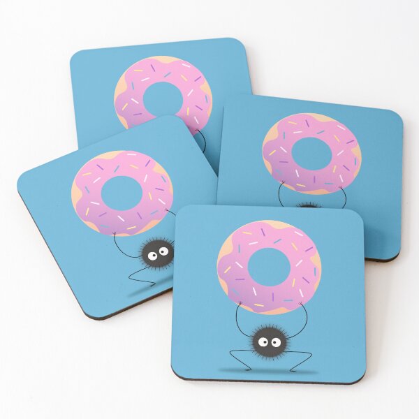 Item preview, Soot Sprites with Snacks - Donut designed and sold by Amoshi Art & Design.