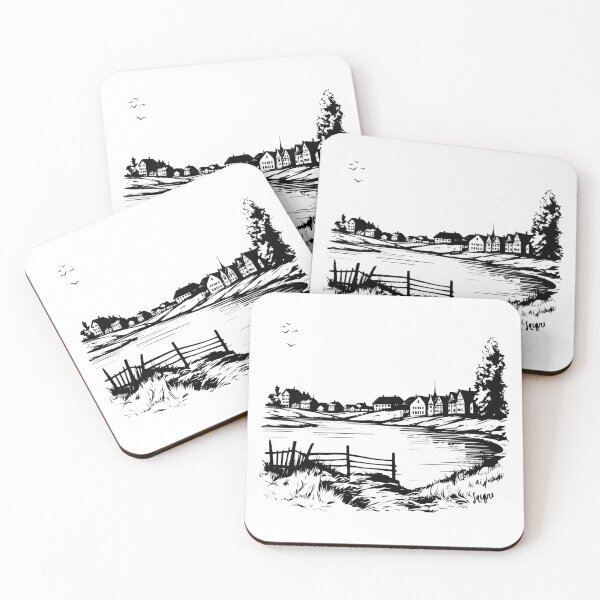 Item preview, Zurich Switzerland Swiss Limmat River Lake Town Downtown  designed and sold by inkoutninja.