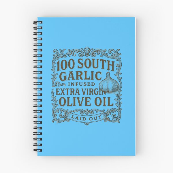 Item preview, Vintage Label Design for 100 South Garlic Infused Extra Virgin Olive Oil designed and sold by Rue Market.