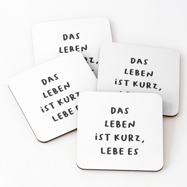 Item preview, Das Leben ist kurz, lebe es - German Inspirational Quote Design designed and sold by RM-Journey.