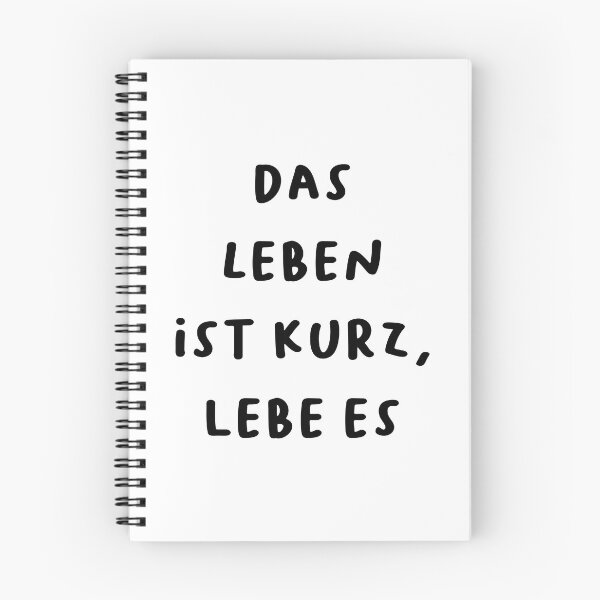 Item preview, Das Leben ist kurz, lebe es - German Inspirational Quote Design designed and sold by RM-Journey.