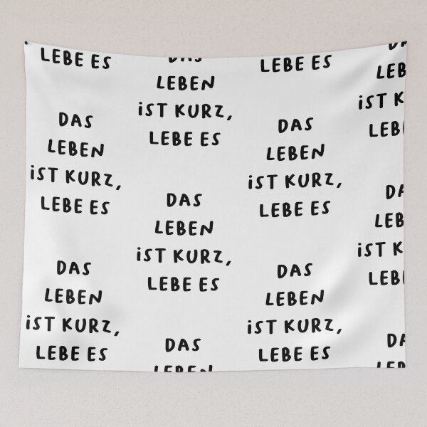 Item preview, Das Leben ist kurz, lebe es - German Inspirational Quote Design designed and sold by RM-Journey.