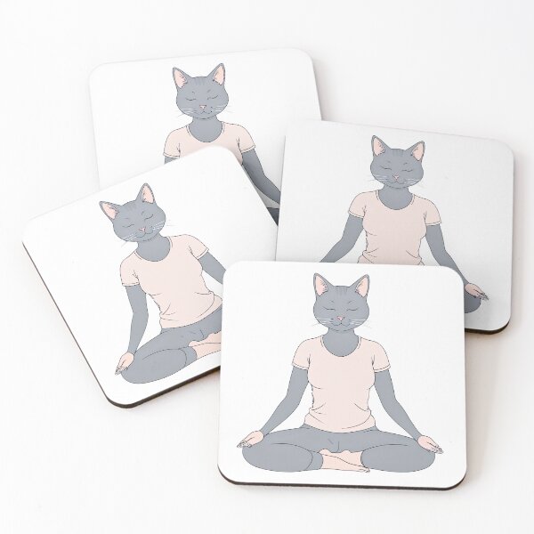 Item preview, Zen Cat Meditating in Lotus Yoga Pose T-Shirt designed and sold by MeowMoodCo.