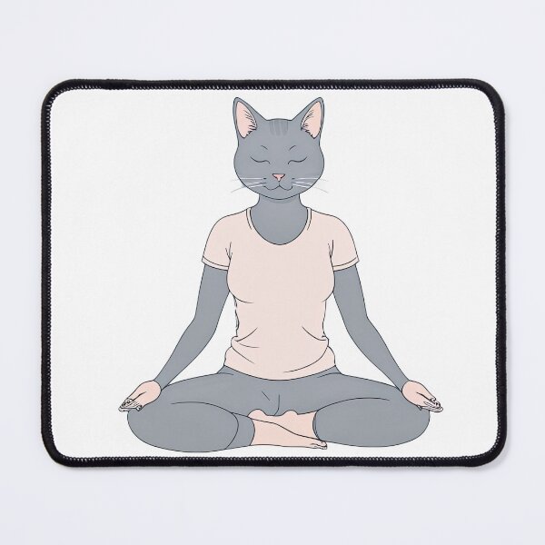 Item preview, Zen Cat Meditating in Lotus Yoga Pose T-Shirt designed and sold by MeowMoodCo.