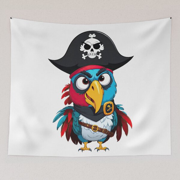 Item preview, Grumpy Pirate Parrot Funny T-Shirt designed and sold by MeowMoodCo.