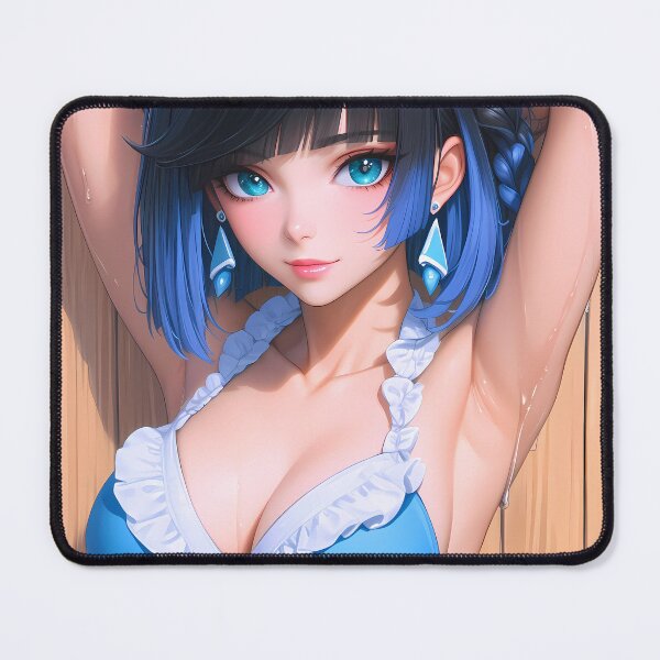 Item preview, Yelan Genshin Impact Blue Ribbon Bikini Confident Stare Anime Girl Waifu Game designed and sold by mildaclairmo.