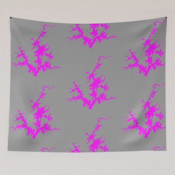 Item preview, Hot pink Lake Martin Map patriotic 4th of July Alabama Auburn designed and sold by Michael Garber.