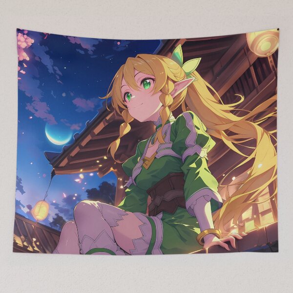 Aperçu de l'œuvre Leafa Sword Art Online Anime Moonlit Wisteria Elf Reverie créée et vendue par mildaclairmo.