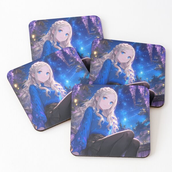 Item preview, Justine Caroline Persona 5 Game Starlit Wisteria Watercolor Glow designed and sold by mildaclairmo.