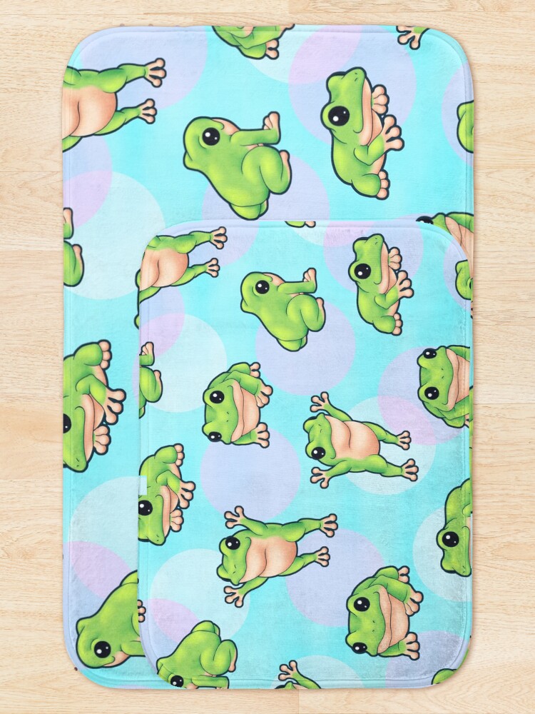 Thumbnail 5 of 6, Bath Mat, Ribbit Ribbit designed and sold by GMAnubisRB.