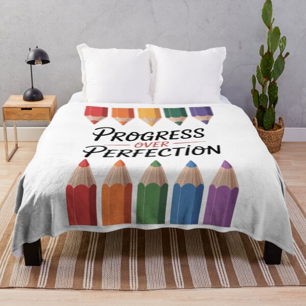 Item preview, Motivational Progress Over Perfection Back To School Teacher designed and sold by brynatshop.