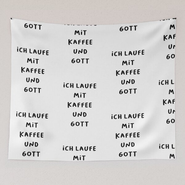 Item preview, ich laufe mit Kaffee und Gott - Funny German Faith & Coffee Design designed and sold by RM-Journey.