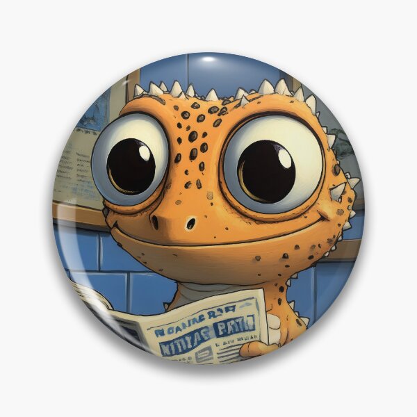Item preview, Animal Toilet Wide-Eyed Orange Gecko Discovers Surprising Botanical Bathroom News designed and sold by mildaclairmo.
