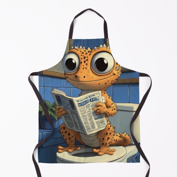Item preview, Animal Toilet Wide-Eyed Orange Gecko Discovers Surprising Botanical Bathroom News designed and sold by mildaclairmo.