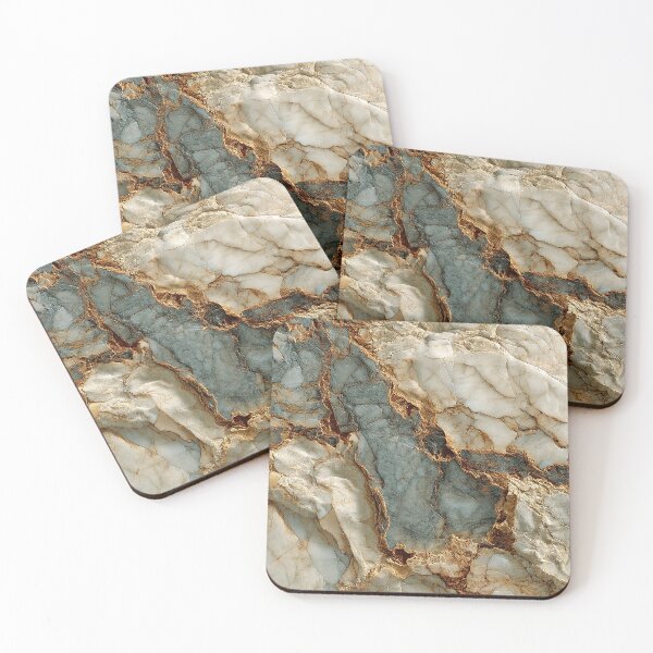 Item preview, Luxurious Marbled Abstract In Soft Blue And Cream designed and sold by DEC02.