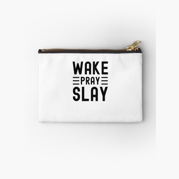 Item preview, Wake Pray Slay Christian faith Prayer motivational saying designed and sold by snowry.