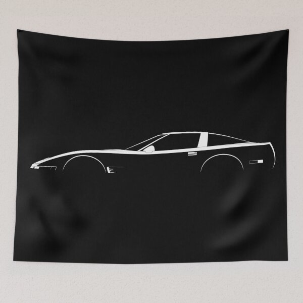 Item preview, Corvette C4 - 1991 (White) designed and sold by Car Silhouettes.