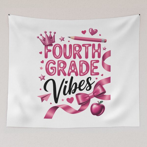 Item preview, 4th Fourth Grade Vibes Back To School Coquette Teacher Girl designed and sold by brynatshop.