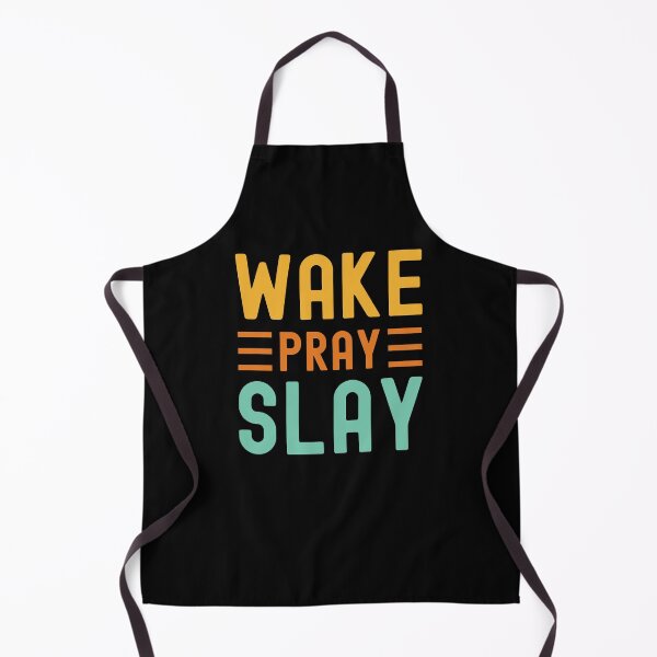 Item preview, Wake Pray Slay retro Christian Prayer motivational saying designed and sold by snowry.