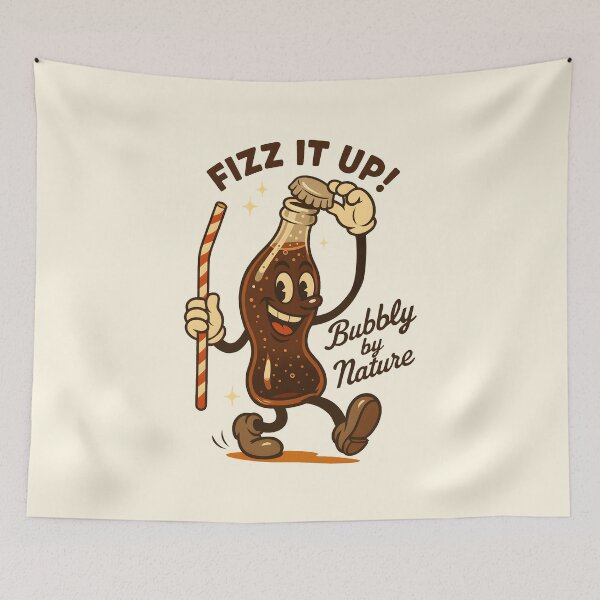 Item preview, Fizz It Up Soda – Retro Bubbly Cartoon Bottle designed and sold by HoopeStylee.
