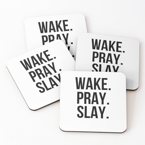 Item preview, Wake. Pray. Slay. Christian woman Prayer saying designed and sold by snowry.