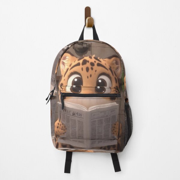 Item preview, Animal Playful Spotted Leopard Reads Charming Toilet News Pages designed and sold by mildaclairmo.