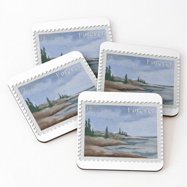 Item preview, Scenic Mountain & Sea Stamp Art – No. 15 designed and sold by Pragatee.