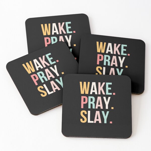 Item preview, Cute Wake. Pray. Slay. Christian woman Prayer saying designed and sold by snowry.