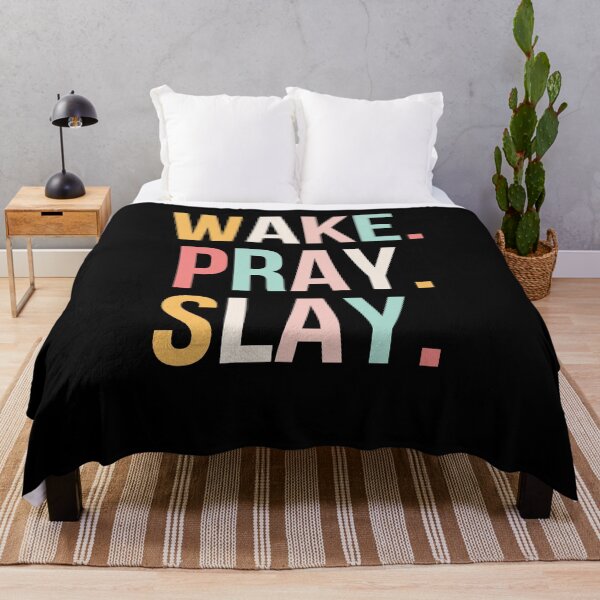 Item preview, Cute Wake. Pray. Slay. Christian woman Prayer saying designed and sold by snowry.