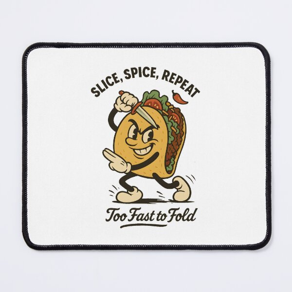 Item preview, Too Fast to Fold Taco – Retro Ninja Spice Cartoon designed and sold by HoopeStylee.
