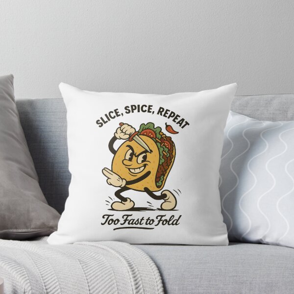 Item preview, Too Fast to Fold Taco – Retro Ninja Spice Cartoon designed and sold by HoopeStylee.