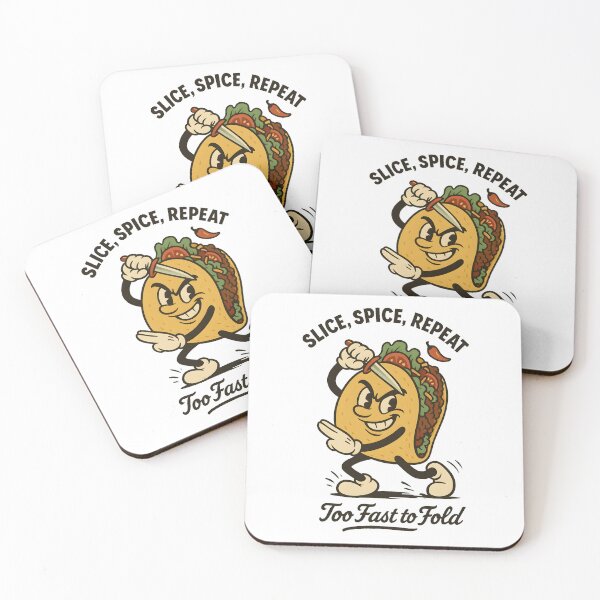 Item preview, Too Fast to Fold Taco – Retro Ninja Spice Cartoon designed and sold by HoopeStylee.