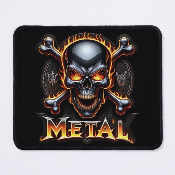 Item preview, Flaming Skull Metal Music Art Design designed and sold by DeimosArtIntl.