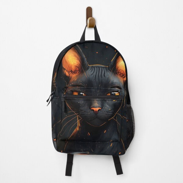 Item preview, Portrait Animal Cybernetic Sphynx Cat Illuminated Golden Futuristic Mystic Aura designed and sold by juniorcastros.