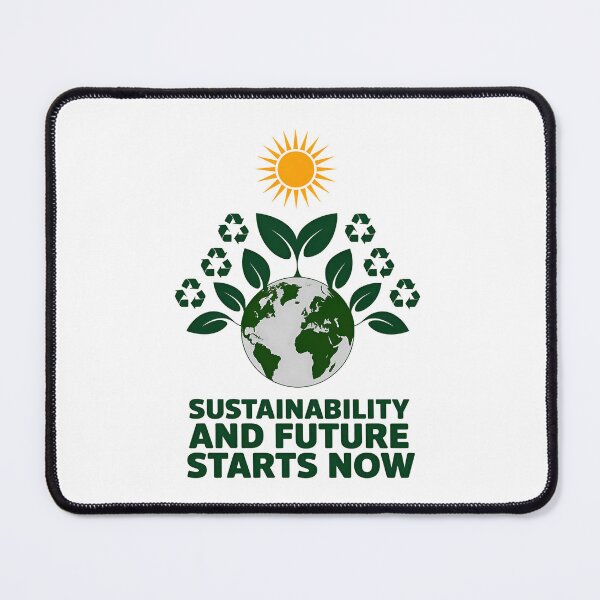 Item preview, Future Starts Now – Eco Globe and Sustainability Message designed and sold by Taans-Creation.