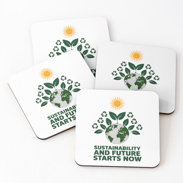 Item preview, Future Starts Now – Eco Globe and Sustainability Message designed and sold by Taans-Creation.