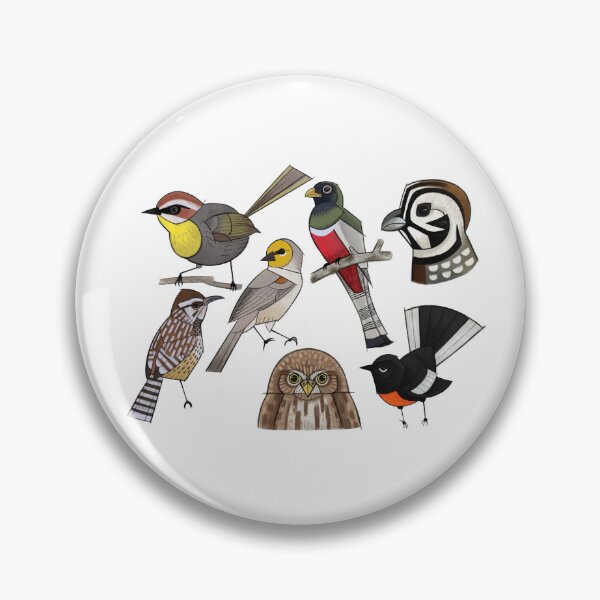 Item preview, South Arizona Birds -- Rufous-crowned Warbler, Verdin, Elegant Trogon, Montezuma Quail, Cactus Wren, Ferruginous Pygmy Owl, Painted Redstart (Transparent)  designed and sold by BlueBowMimid.