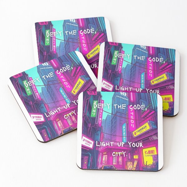 Item preview, Hand Drawn Cyberpunk Cityscape Art | Neon Noir Dystopian Print | Futuristic Street Art | Rain-Slicked Metropolis Poster | Digital Age Wall Decor designed and sold by MittandHolders.