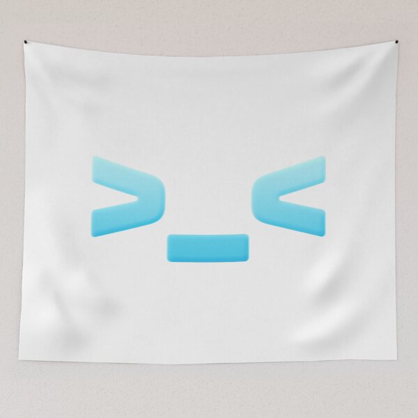 Item preview, >_<  Cute Frustration Asterisks Face Emote in Blue  designed and sold by Memes N Lore .