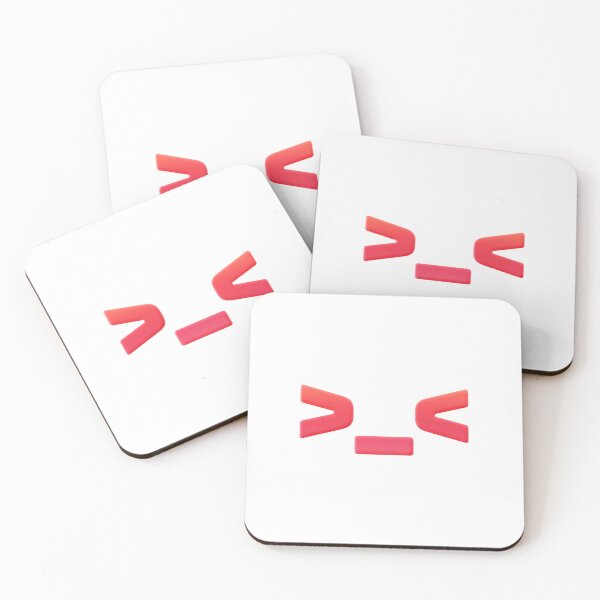 Item preview, >_<  Cute Frustration Asterisks Face Emote in Red  designed and sold by Memes N Lore .