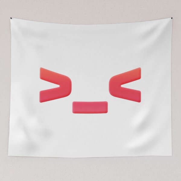 Item preview, >_<  Cute Frustration Asterisks Face Emote in Red  designed and sold by Memes N Lore .