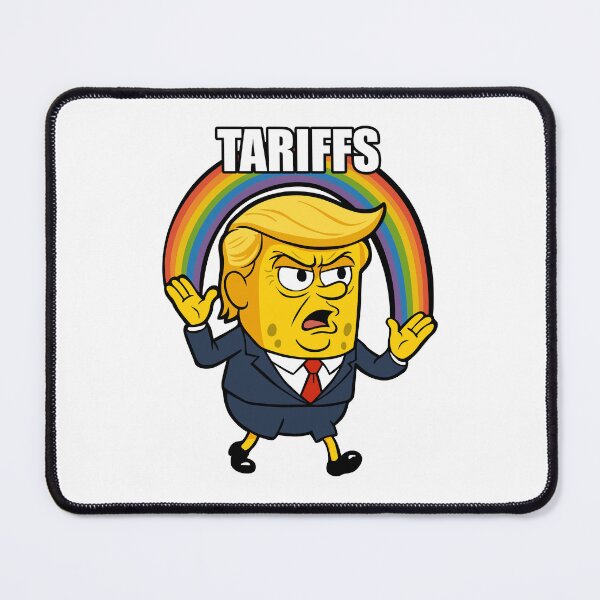 Item preview, SpongeTrump Tariff Rainbow Meme designed and sold by KatelynMitalski.