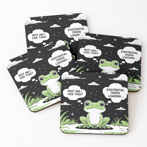 Item preview, Frog with Existential Crisis designed and sold by Doodle Haven.
