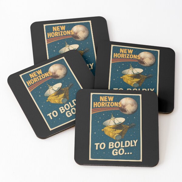 Item preview, New Horizons Pluto Mission Retro Artwork designed and sold by LunarMuttDesign.